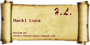 Hackl Luca névjegykártya
